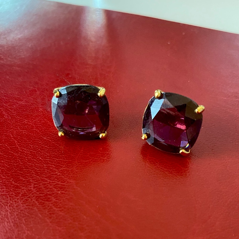 Kate spade deep purple studs